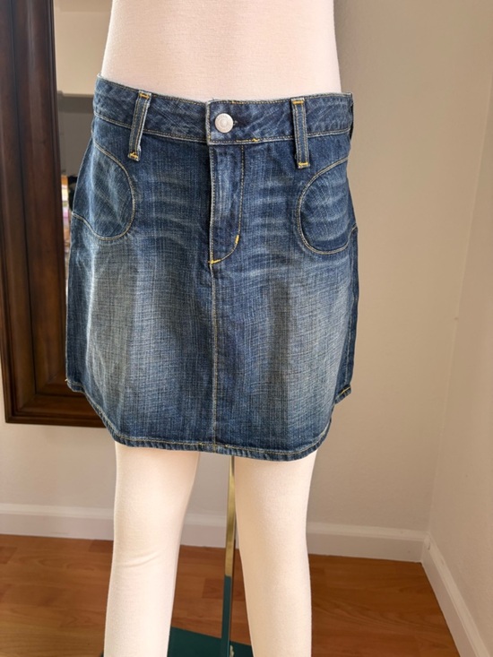 Paper Denim & Cloth Dresses & Skirts - Paper Denim & Cloth Faded Blue Denim Mini Skirt. Vintage 2002